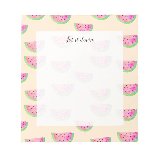 Watercolor Watermelons Notepad (Front)