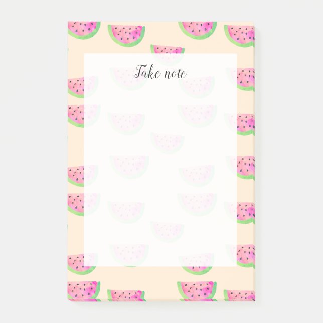 Watercolor Watermelons Post-it Notes (Front)