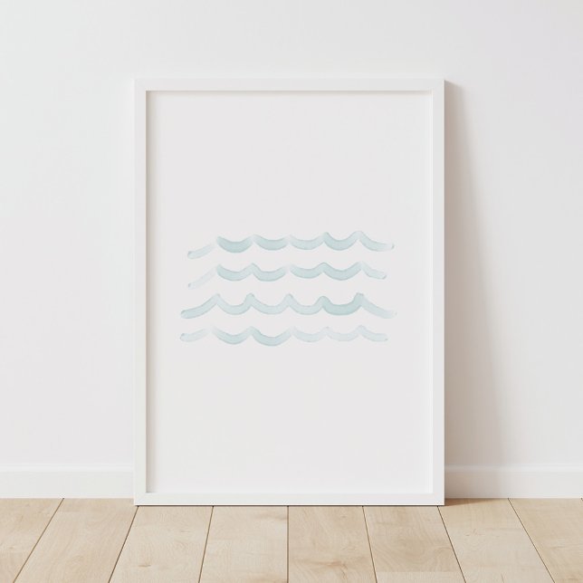 Watercolor Waves Beach Nursery Decor (Creator Uploaded)