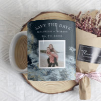 Watercolor Waves Coastal Save The Date Photo