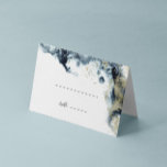 Watercolor Waves Minimalist Wedding Table Card<br><div class="desc">This wedding table card features watercolor brush stroke in deep navy blue with gold accents imitating waves on the beach which makes it a perfect choice for a summer or beach wedding. It is minimalistic and elegant in layout and font choices and also very easy to customise. Check out our...</div>