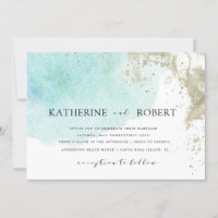 Watercolor Waves Pastel Wedding