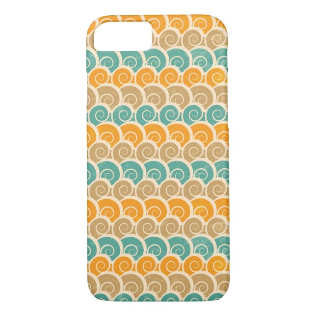 Watercolor Waves Pattern Case-Mate iPhone Case (Back)
