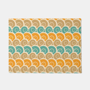 Watercolor Waves Pattern Doormat