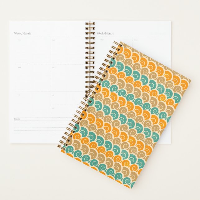 Watercolor Waves Pattern Planner (Display)