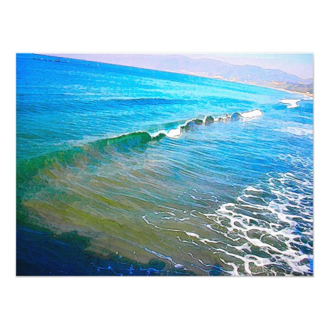 Watercolor Waves Photo Print (Front)
