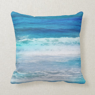 Watercolor Waves Pillow