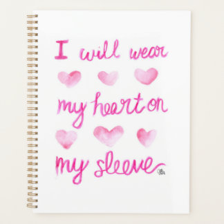 Watercolor Wear your Heart on your Slv Planner
