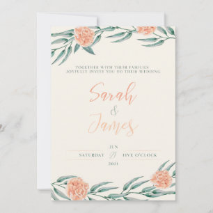 Watercolor Wedding Invitation Template