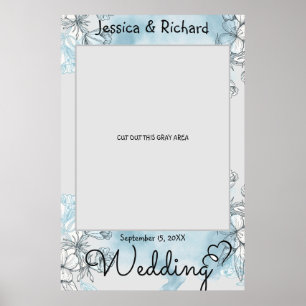 Watercolor Wedding Photo Prop Poster