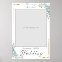Watercolor Wedding Photo Prop Poster
