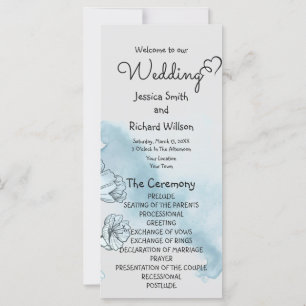 Watercolor Wedding Program