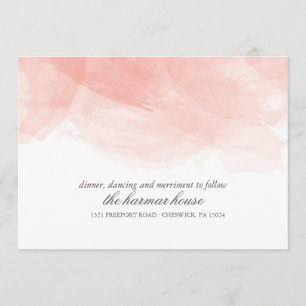 Watercolor Wedding Reception Card