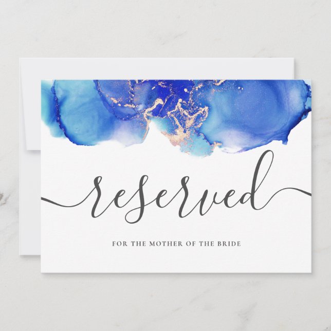 Watercolor Wedding Reserved Seating Sign Invitation (Front)