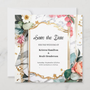 Watercolor Wedding Save The Date Card