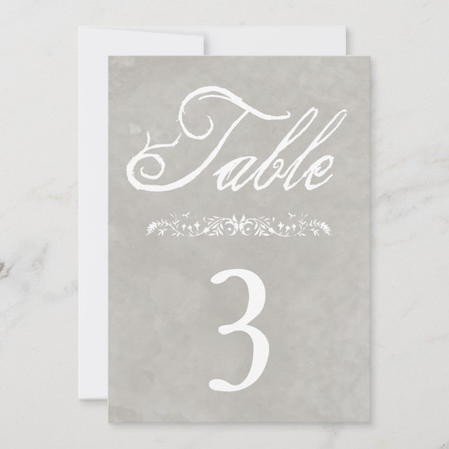 Watercolor Wedding Table Numbers (Front)