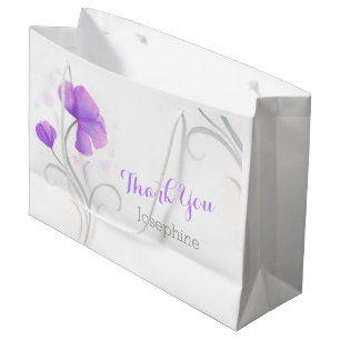 Watercolor wedding thank you personalised gift bag