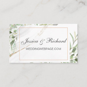 Watercolor Wedding Website Card