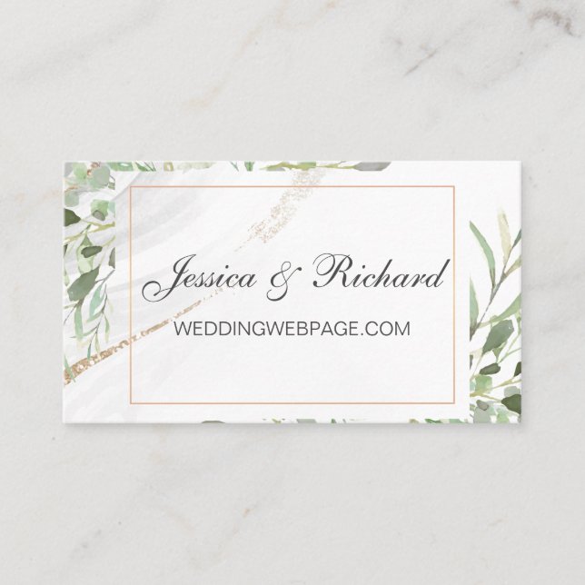 Watercolor Wedding Website Card (Front)