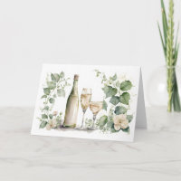 Watercolor Wedding Wine and Ivy