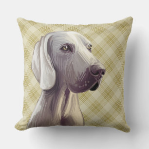 WATERCOLOR WEIMARANER DOG FACE CUSHION
