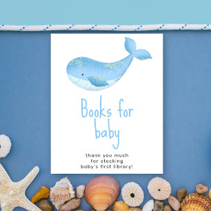 Watercolor whale - Books for baby Poster