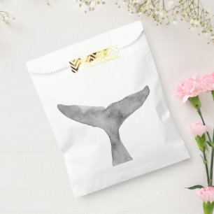 Watercolor Whale Fluke Favour Bags