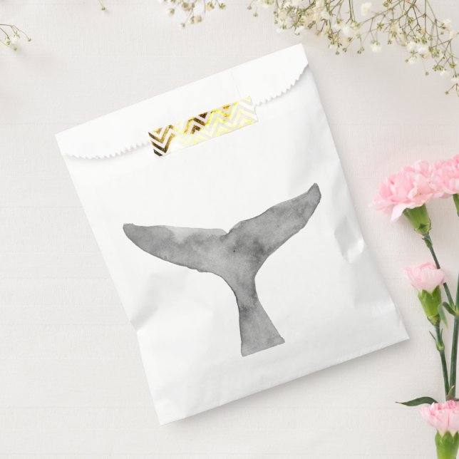 Watercolor Whale Fluke  Favour Bags (Sealed)