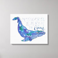 Watercolor Whale - Love as Big as The Ocean
