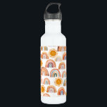 Watercolor Whimsical Boho Rainbow and Sun  Kids  710 Ml Water Bottle<br><div class="desc">Watercolor modern rainbow and sun pattern water bottle. Perfect for kids</div>