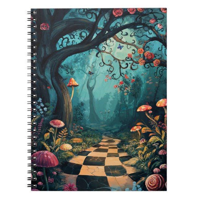 Watercolor Whimsical Wonderland Path Notebook (Front)