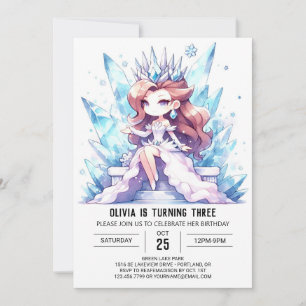 Watercolor Whimsy Princess Birthday Invitation