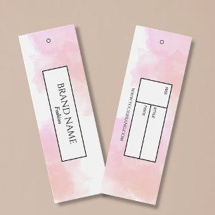 Watercolor White Branding Hang tag   Black