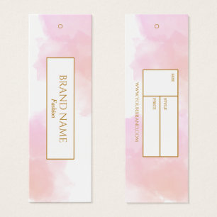 Watercolor White Branding Hang tag   Gold