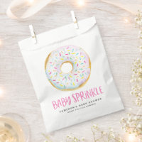 Watercolor White Glazed Doughnut Baby Sprinkle