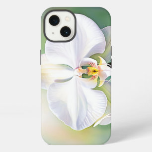 Watercolor White Orchid with Delicate Petals iPhone 13 Case