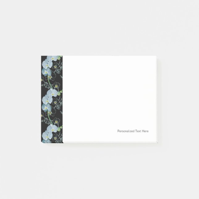 Watercolor White Orchids Pattern Post-it Notes (Front)