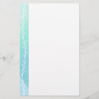Watercolor White Vine Stationery