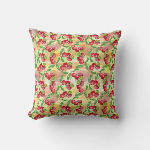 Watercolor wild berry cushion