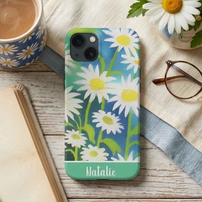 Watercolor Wild Daisies Signature Case-Mate iPhone Case (Creator Uploaded)