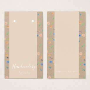 Watercolor Wild Florals Botanical Display Card