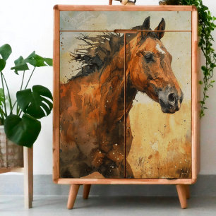 Watercolor Wild Horse Decoupage Tissue Paper