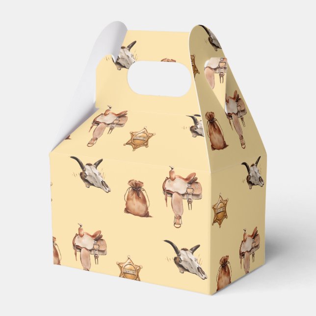 Watercolor Wild West Kid Art Favour Box (Front Side)