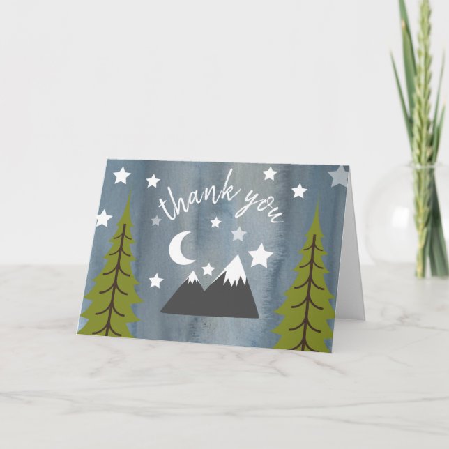 Watercolor Wilderness Stars Thank You (Front)