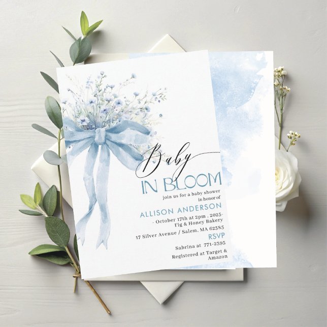 Watercolor Wildflower  Baby in Bloom Baby shower I Invitation (Creator Uploaded)