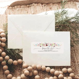 Watercolor Wildflower Boho Garden Wedding 