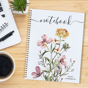 Watercolor Wildflower Bouquet #1 Notebook