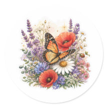 Watercolor Wildflower Bouquet Sticker