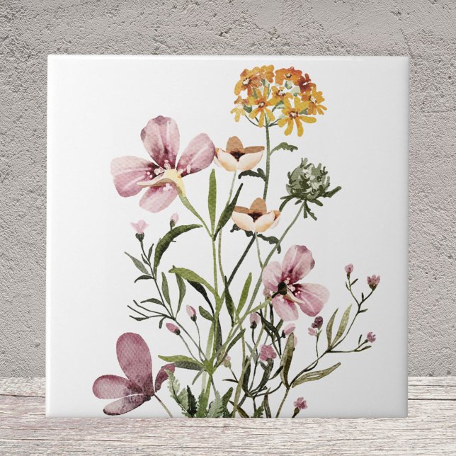 Watercolor Wildflower Bouquet Tile (Creator Uploaded)