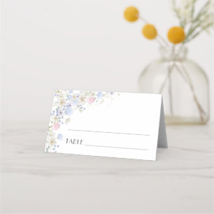 Watercolor Wildflower Bridal Shower Place Setting Card